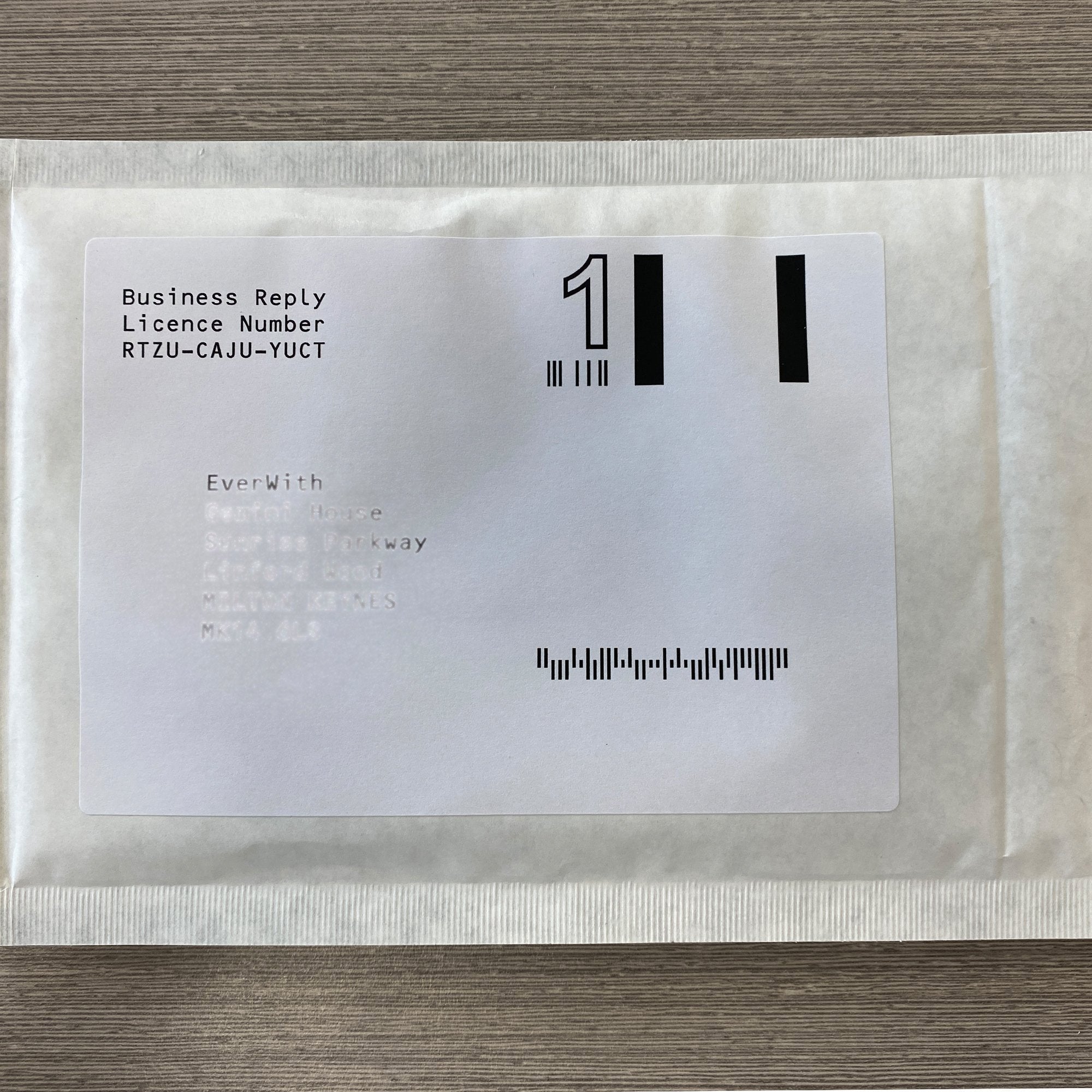 EverWith Prepaid Returns Padded Envelope - Pack of 20 - EverWith Memorial Jewellery - Trade