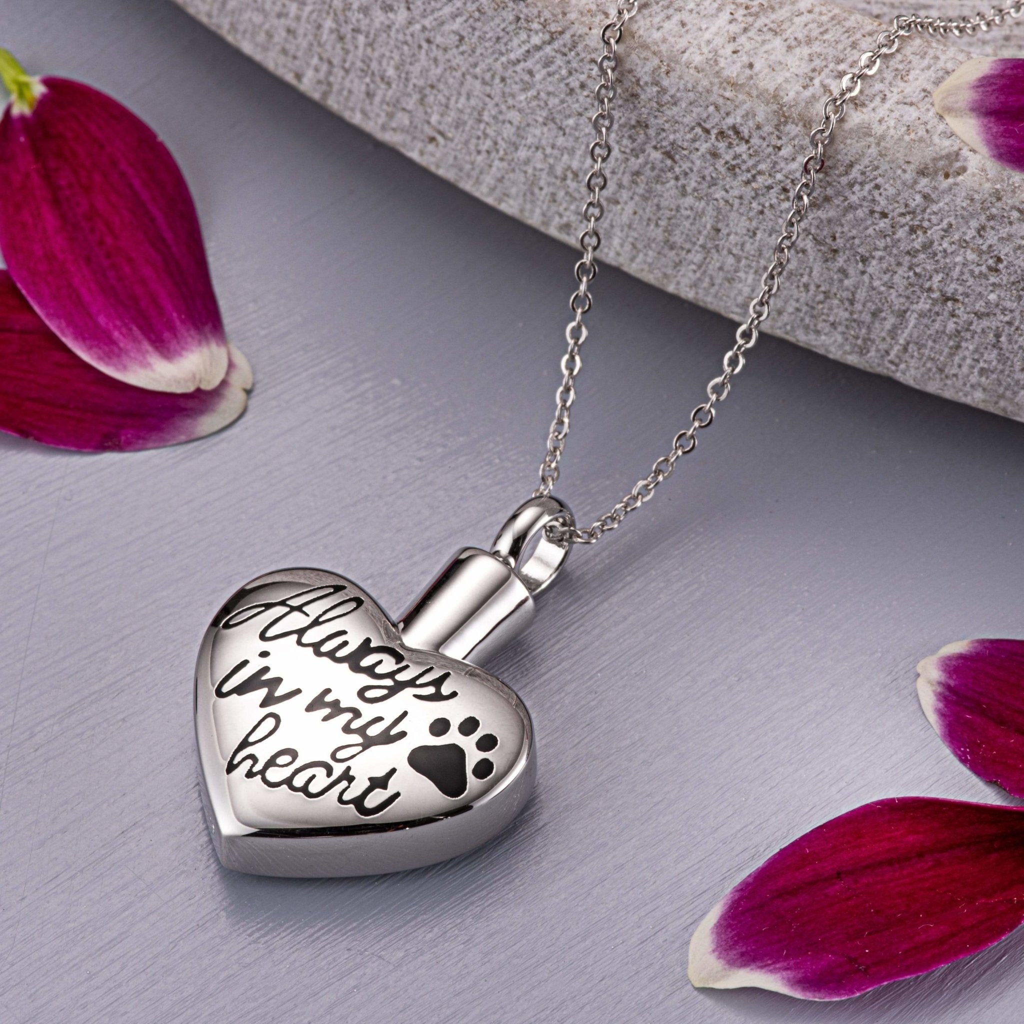EverWith™ Self-fill Always in my Heart Memorial Ashes Pendant - EverWith Memorial Jewellery - Trade