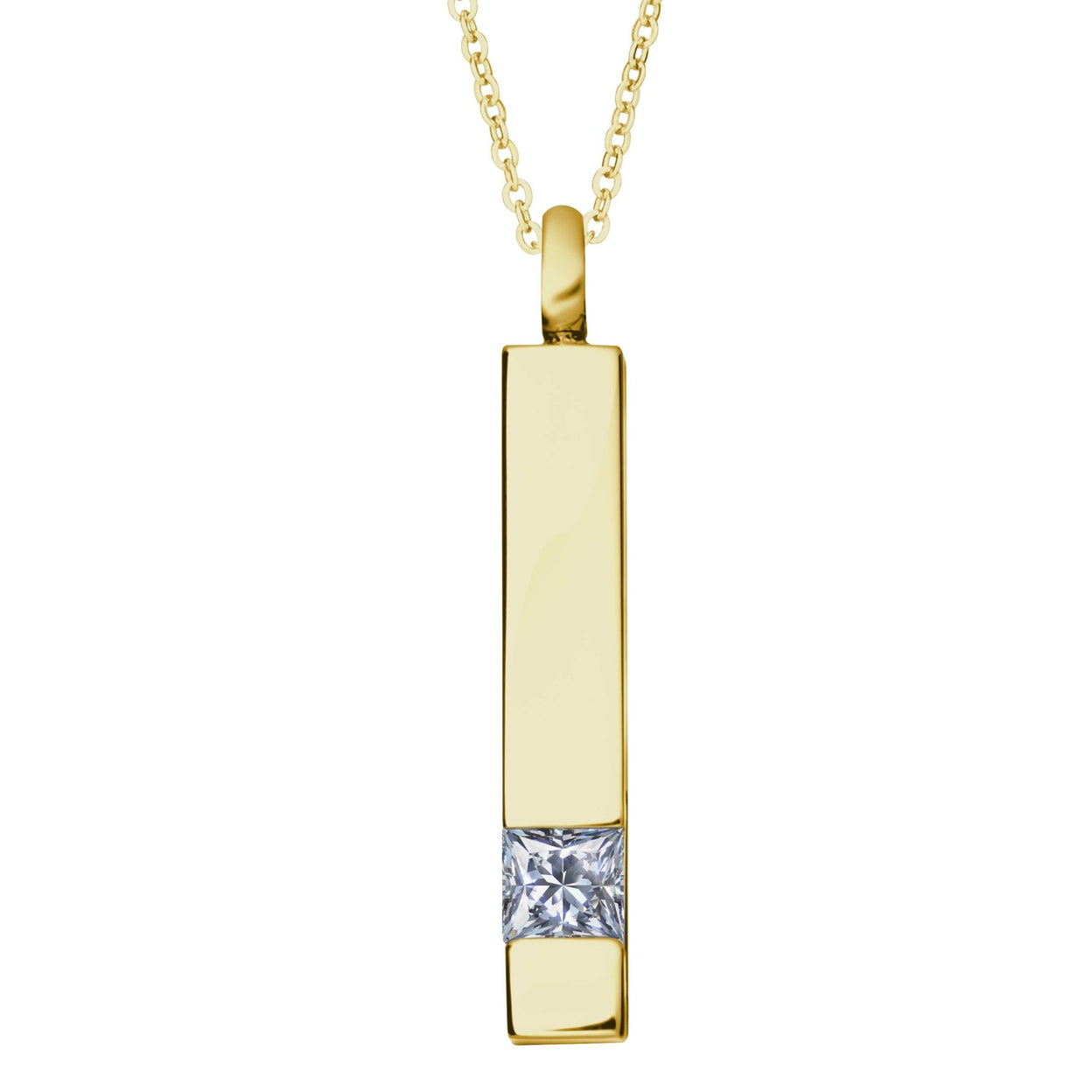 Load image into Gallery viewer, EverWith™ Self-fill Bar Memorial Ashes Pendant with Crystal - EverWith Memorial Jewellery - Trade