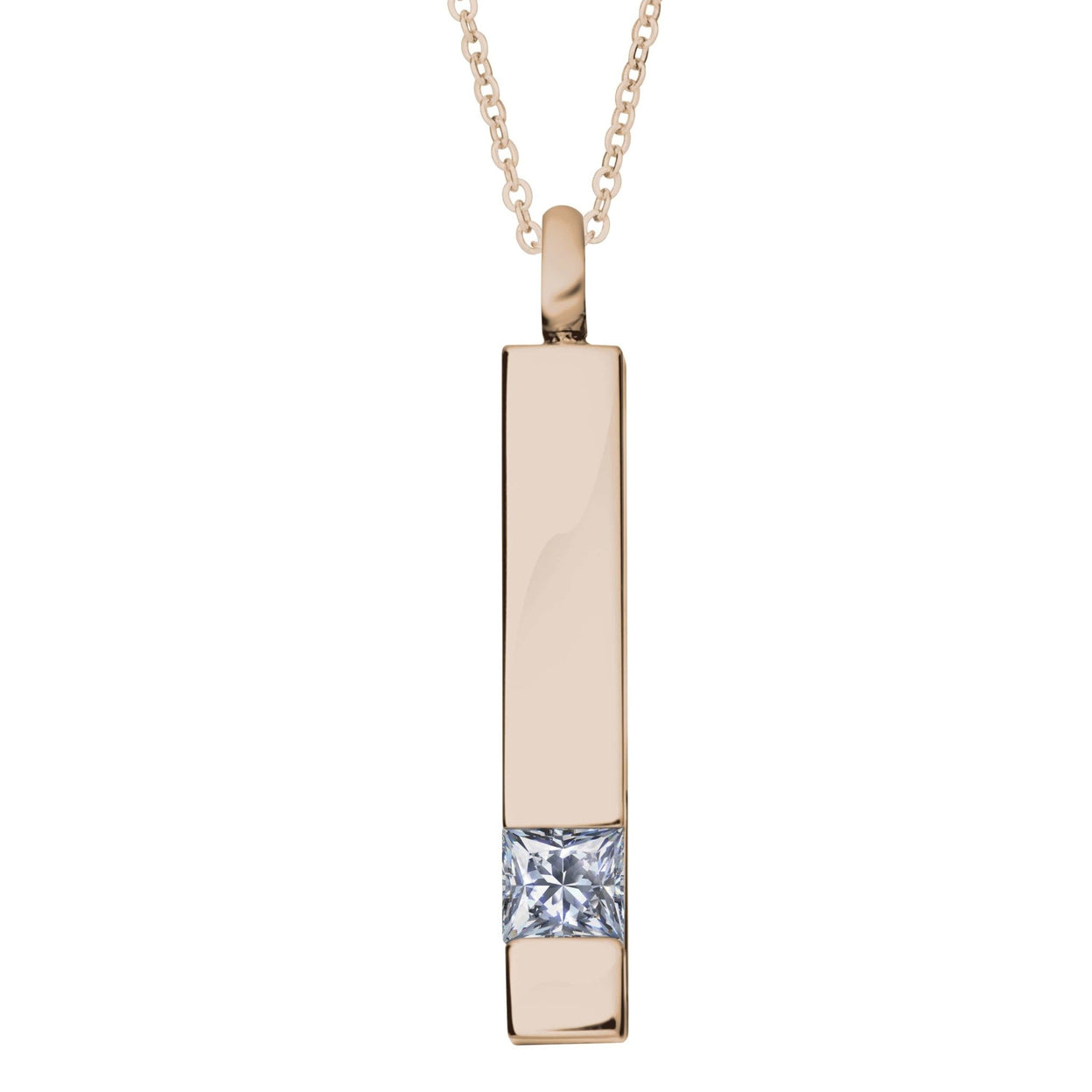 Load image into Gallery viewer, EverWith™ Self-fill Bar Memorial Ashes Pendant with Crystal - EverWith Memorial Jewellery - Trade