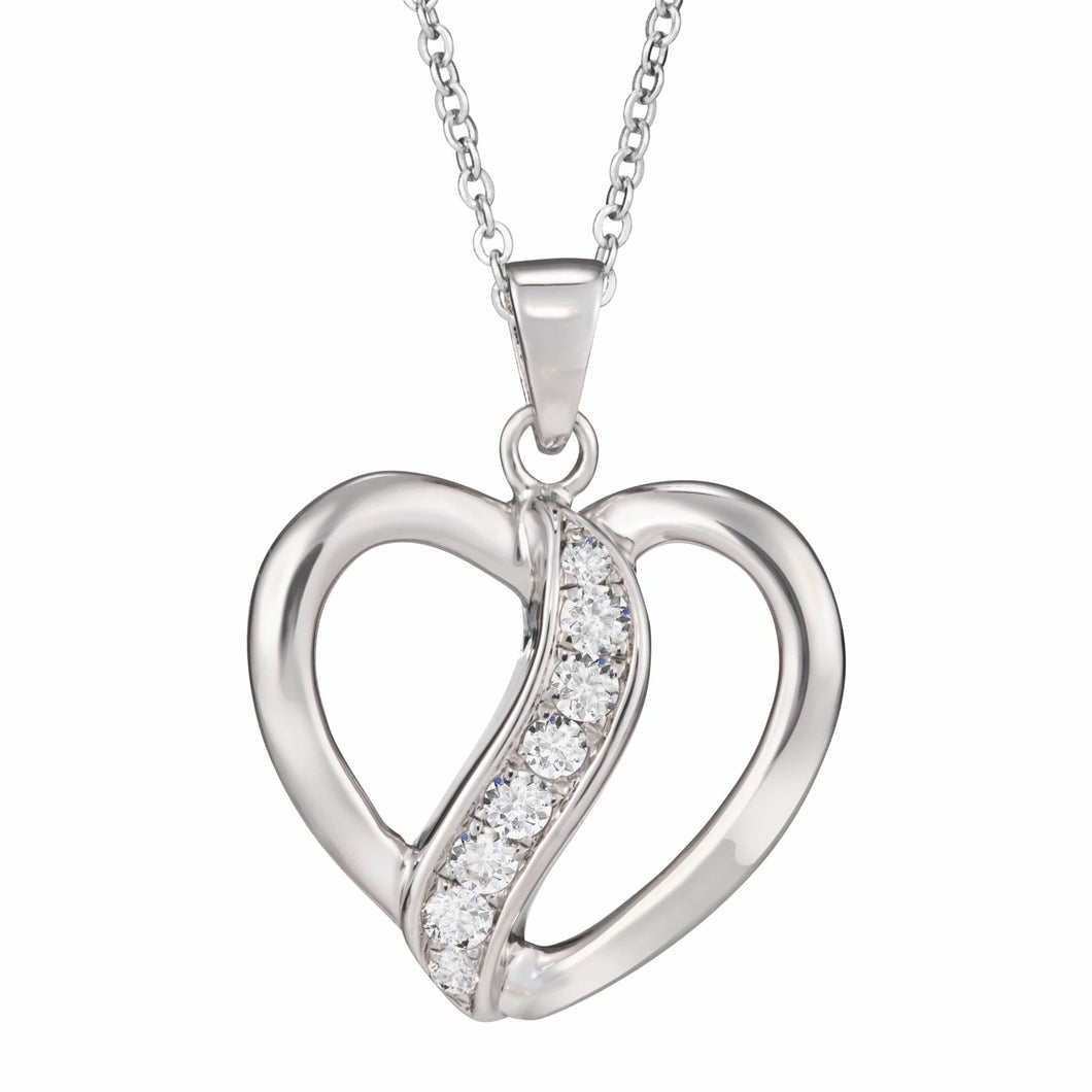 EverWith™ Self-fill Broken Heart Memorial Ashes Pendant with Crystals - EverWith Memorial Jewellery - Trade