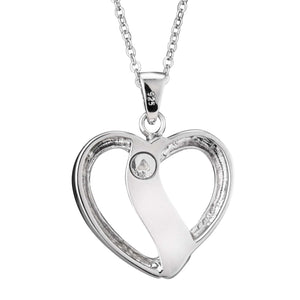 EverWith™ Self-fill Broken Heart Memorial Ashes Pendant with Crystals - EverWith Memorial Jewellery - Trade