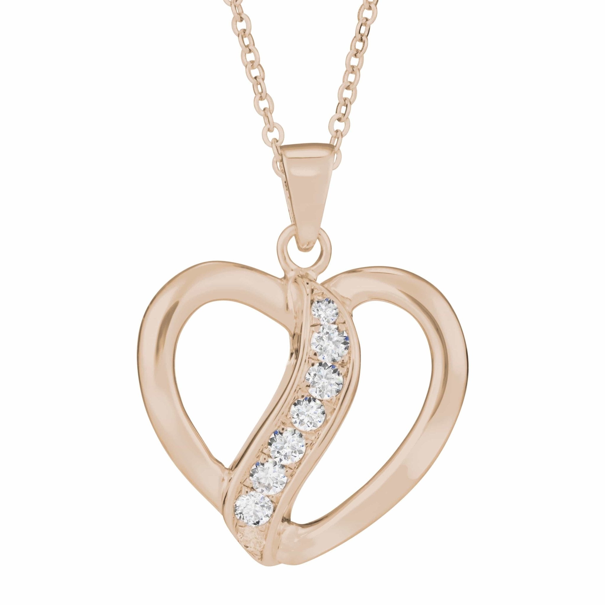EverWith™ Self-fill Broken Heart Memorial Ashes Pendant with Crystals - EverWith Memorial Jewellery - Trade
