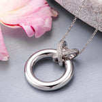 EverWith™ Self-fill Circle of Life Memorial Ashes Pendant with Crystals - EverWith Memorial Jewellery - Trade