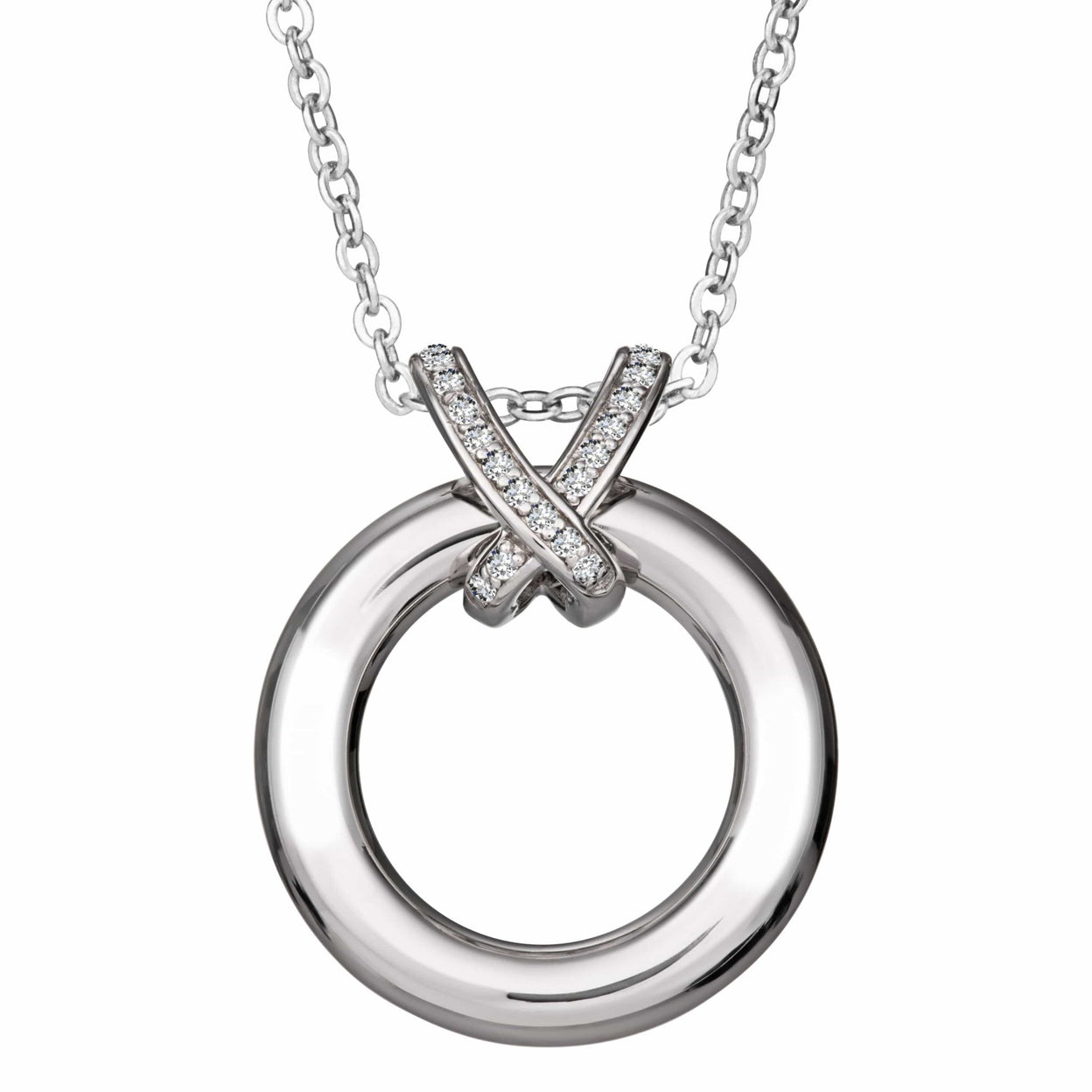 Load image into Gallery viewer, EverWith™ Self-fill Circle of Life Memorial Ashes Pendant with Crystals - EverWith Memorial Jewellery - Trade
