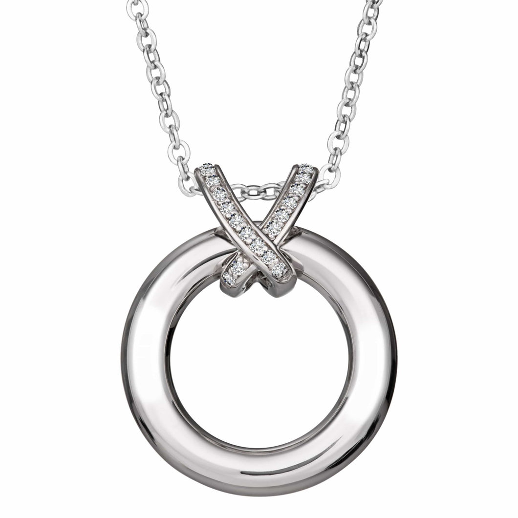 EverWith™ Self-fill Circle of Life Memorial Ashes Pendant with Crystals - EverWith Memorial Jewellery - Trade