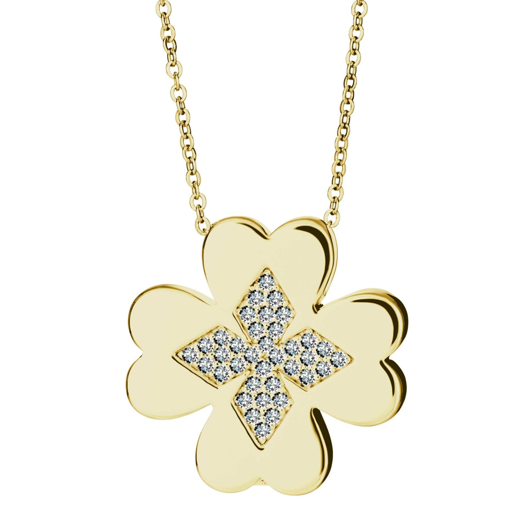 EverWith™ Self-fill Clover Memorial Ashes Pendant with Crystals - EverWith Memorial Jewellery - Trade