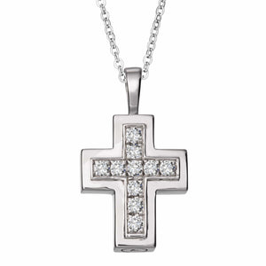 EverWith™ Self-fill Cross Memorial Ashes Pendant with Crystals - EverWith Memorial Jewellery - Trade
