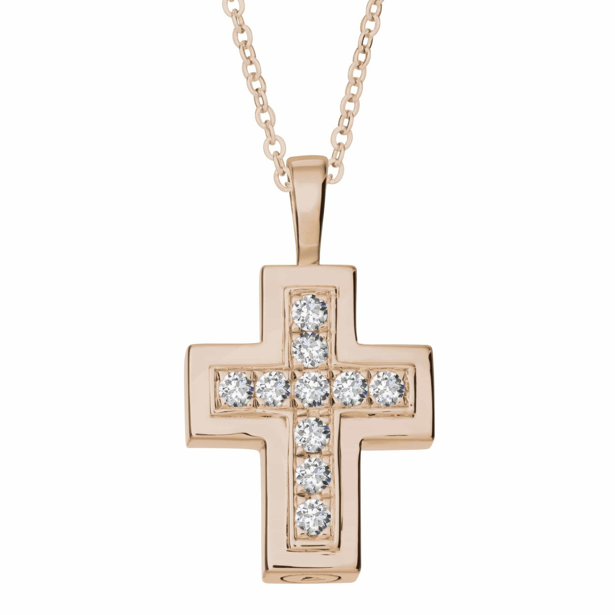 Load image into Gallery viewer, EverWith™ Self-fill Cross Memorial Ashes Pendant with Crystals - EverWith Memorial Jewellery - Trade