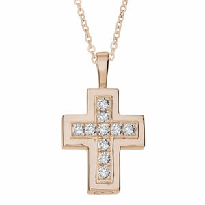 EverWith™ Self-fill Cross Memorial Ashes Pendant with Crystals - EverWith Memorial Jewellery - Trade