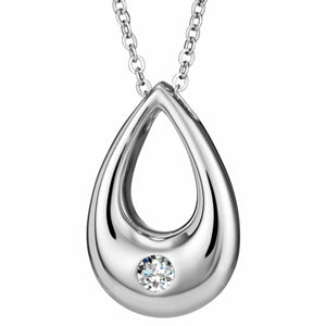 EverWith™ Self-fill Droplet Memorial Ashes Pendant with Crystals - EverWith Memorial Jewellery - Trade