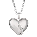 EverWith™ Self-fill Heart Shaped Memorial Ashes Pendant with Crystals - EverWith Memorial Jewellery - Trade