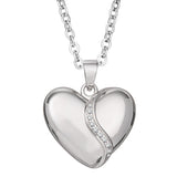 EverWith™ Self-fill Heart Shaped Memorial Ashes Pendant with Crystals - EverWith Memorial Jewellery - Trade