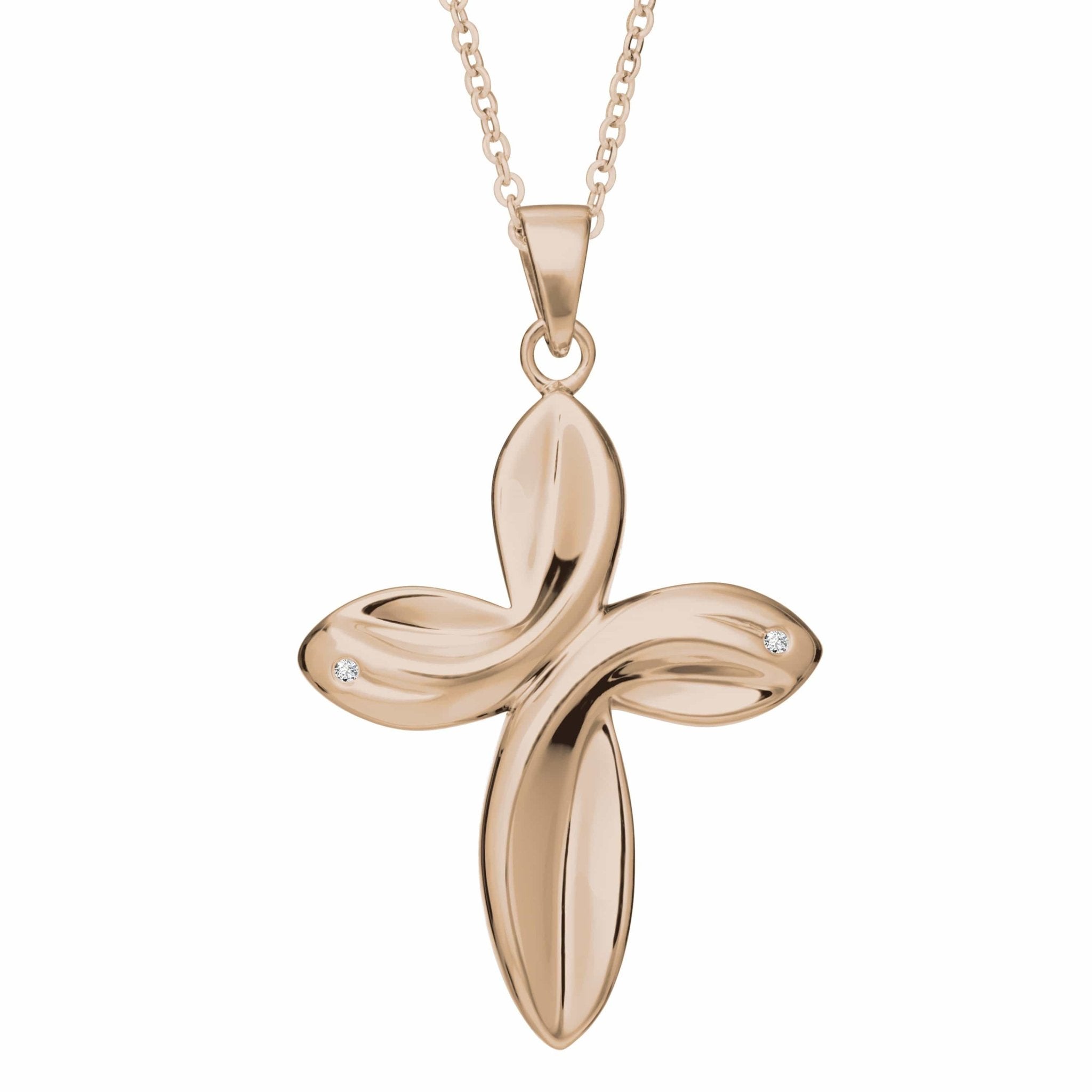 EverWith™ Self-fill Infinity Cross Memorial Ashes Pendant with Crystals - EverWith Memorial Jewellery - Trade