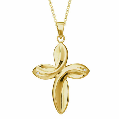 EverWith™ Self-fill Infinity Cross Memorial Ashes Pendant with Crystals - EverWith Memorial Jewellery - Trade