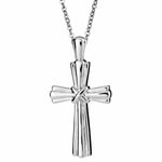 EverWith™ Self-fill Ridged Cross Memorial Ashes Pendant - EverWith Memorial Jewellery - Trade