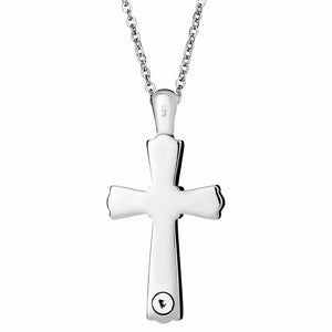 EverWith™ Self-fill Ridged Cross Memorial Ashes Pendant - EverWith Memorial Jewellery - Trade