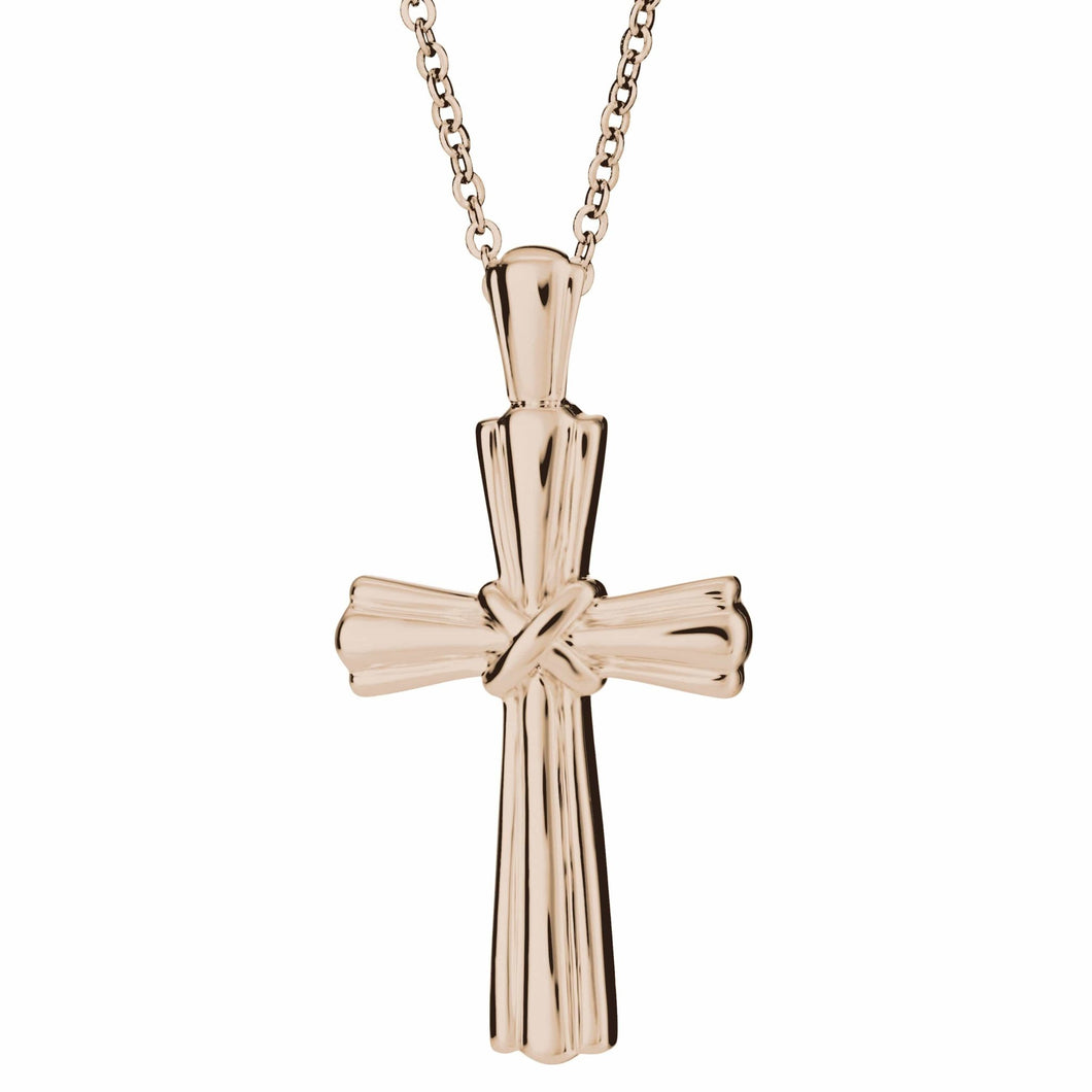 EverWith™ Self-fill Ridged Cross Memorial Ashes Pendant - EverWith Memorial Jewellery - Trade