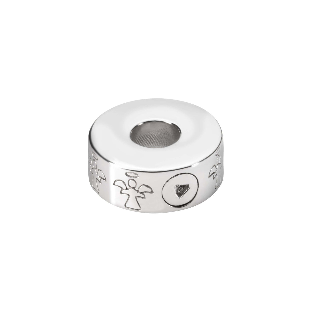 Load image into Gallery viewer, EverWith™ Self-fill Round Angel Memorial Ashes Charm Bead - EverWith Memorial Jewellery - Trade