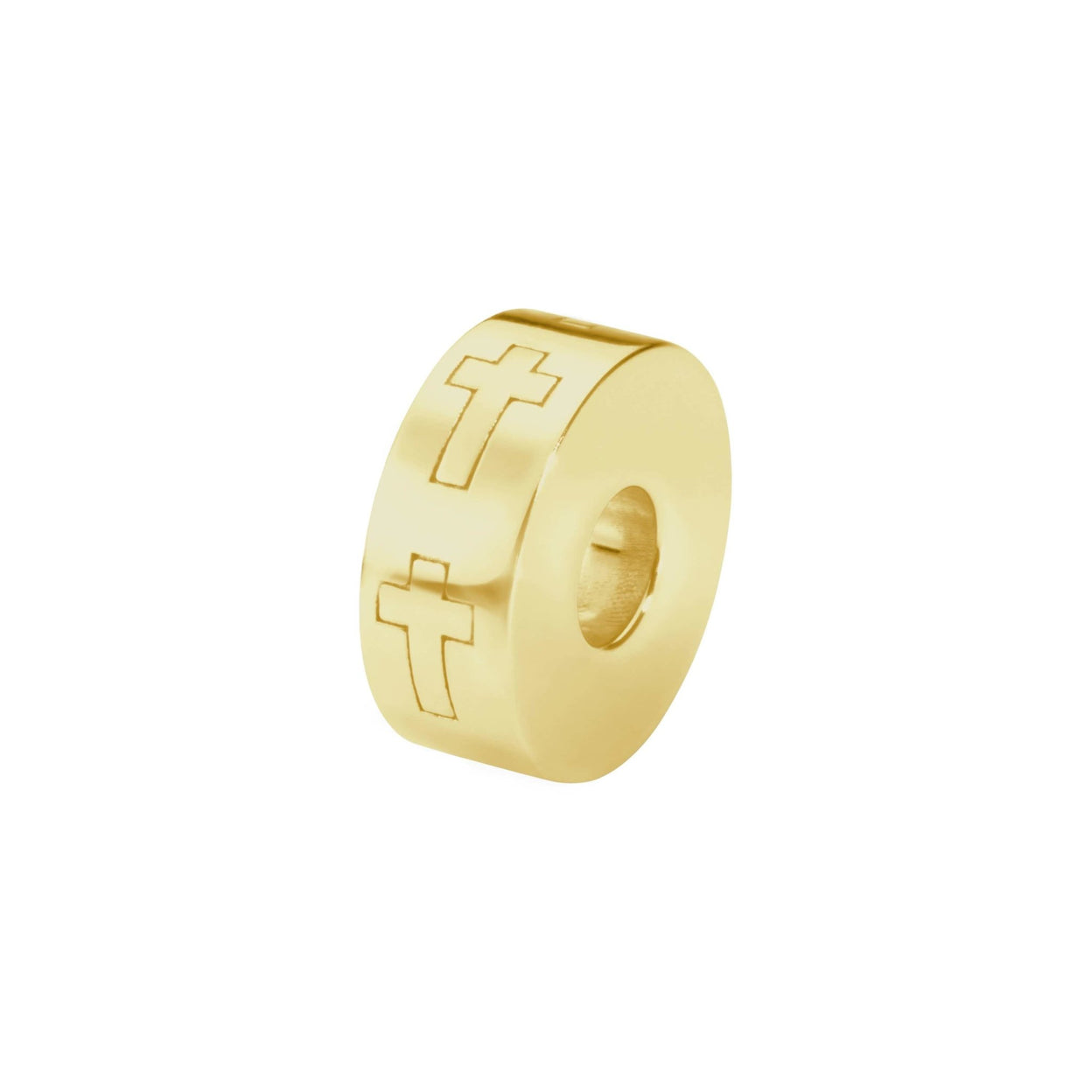 Load image into Gallery viewer, EverWith™ Self-fill Round Cross Memorial Ashes Charm Bead - EverWith Memorial Jewellery - Trade