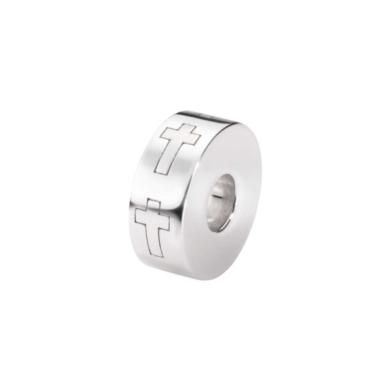 Load image into Gallery viewer, EverWith™ Self-fill Round Cross Memorial Ashes Charm Bead - EverWith Memorial Jewellery - Trade
