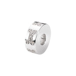 EverWith™ Self-fill Round Dog Bone Memorial Ashes Charm Bead with Crystals - EverWith Memorial Jewellery - Trade