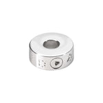 EverWith™ Self-fill Round Dog Paw Print Memorial Ashes Charm Bead - EverWith Memorial Jewellery - Trade