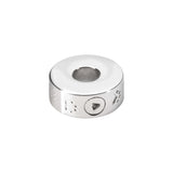 EverWith™ Self-fill Round Dog Paw Print Memorial Ashes Charm Bead - EverWith Memorial Jewellery - Trade