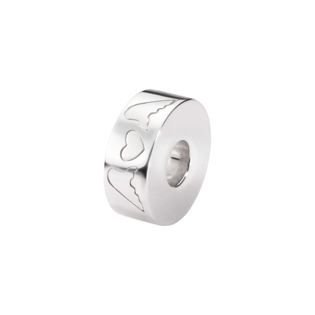 Load image into Gallery viewer, EverWith™ Self-fill Round Winged Hearts Memorial Ashes Charm Bead - EverWith Memorial Jewellery - Trade
