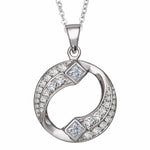 EverWith™ Self-fill Yin Yang Dual Chamber Memorial Ashes Pendant with Crystals - EverWith Memorial Jewellery - Trade