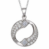 EverWith™ Self-fill Yin Yang Dual Chamber Memorial Ashes Pendant with Crystals - EverWith Memorial Jewellery - Trade