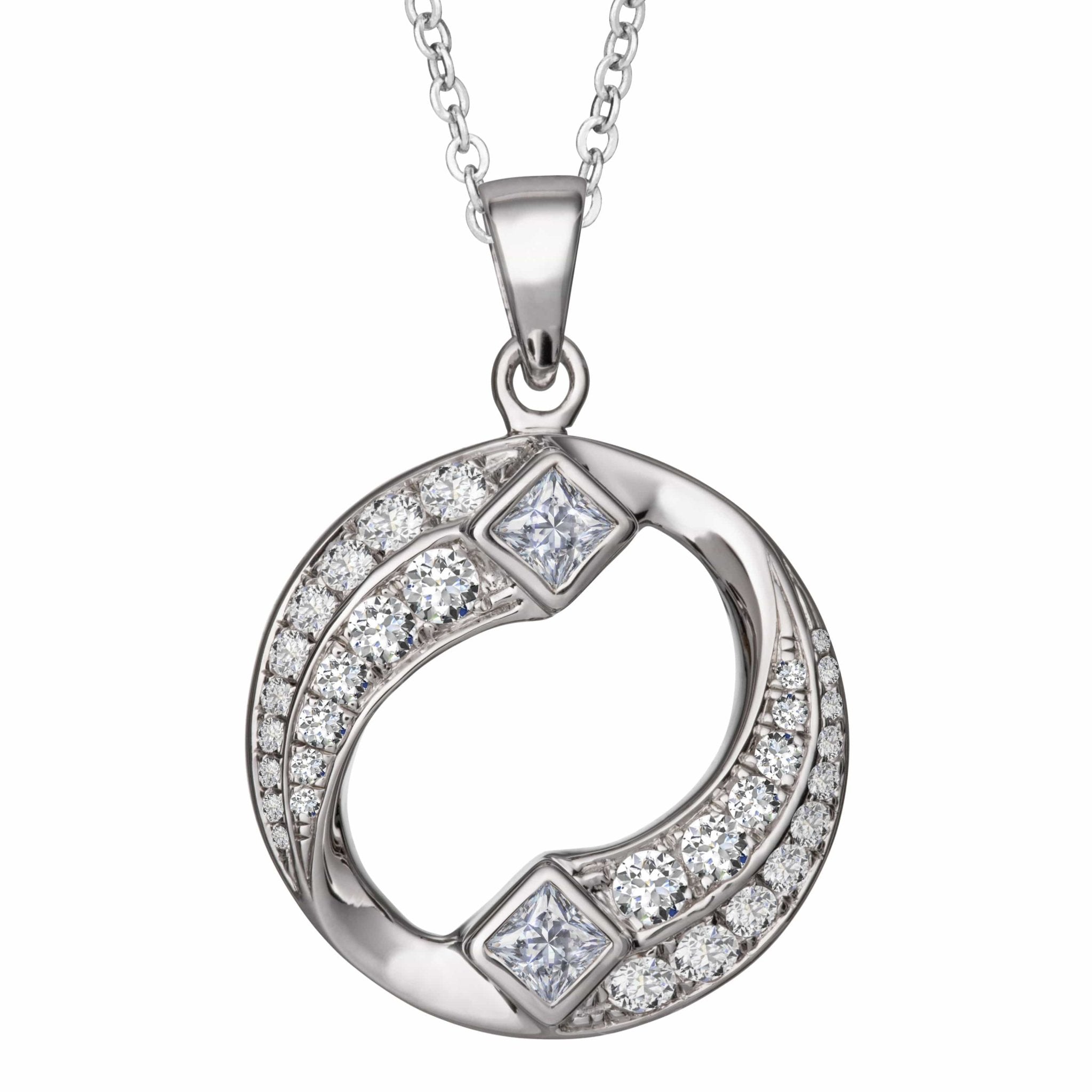 EverWith™ Self-fill Yin Yang Dual Chamber Memorial Ashes Pendant with Crystals - EverWith Memorial Jewellery - Trade