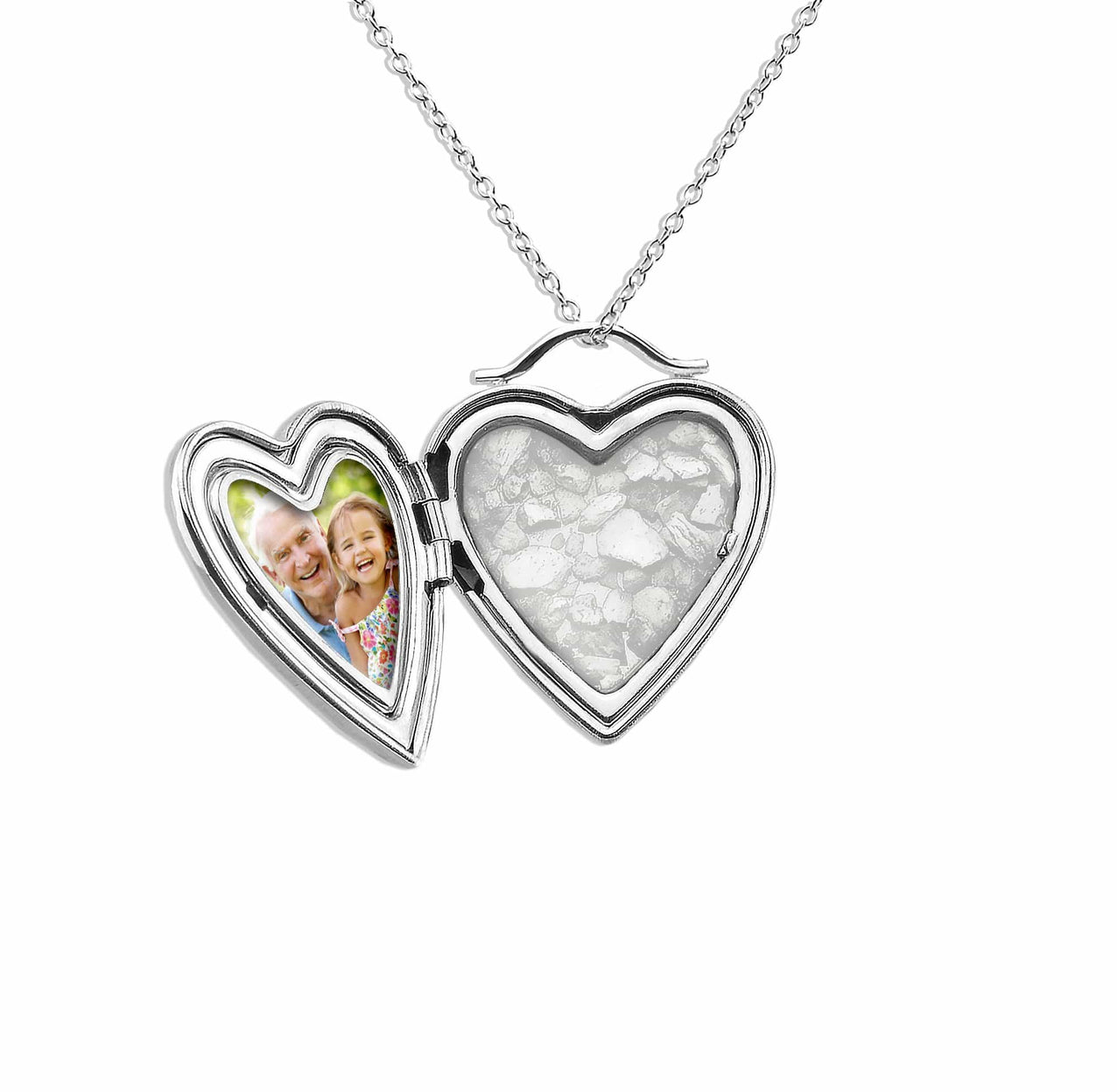 Load image into Gallery viewer, EverWith™ Shining Star Heart Shaped Sterling Silver Memorial Ashes Locket - EverWith Memorial Jewellery - Trade