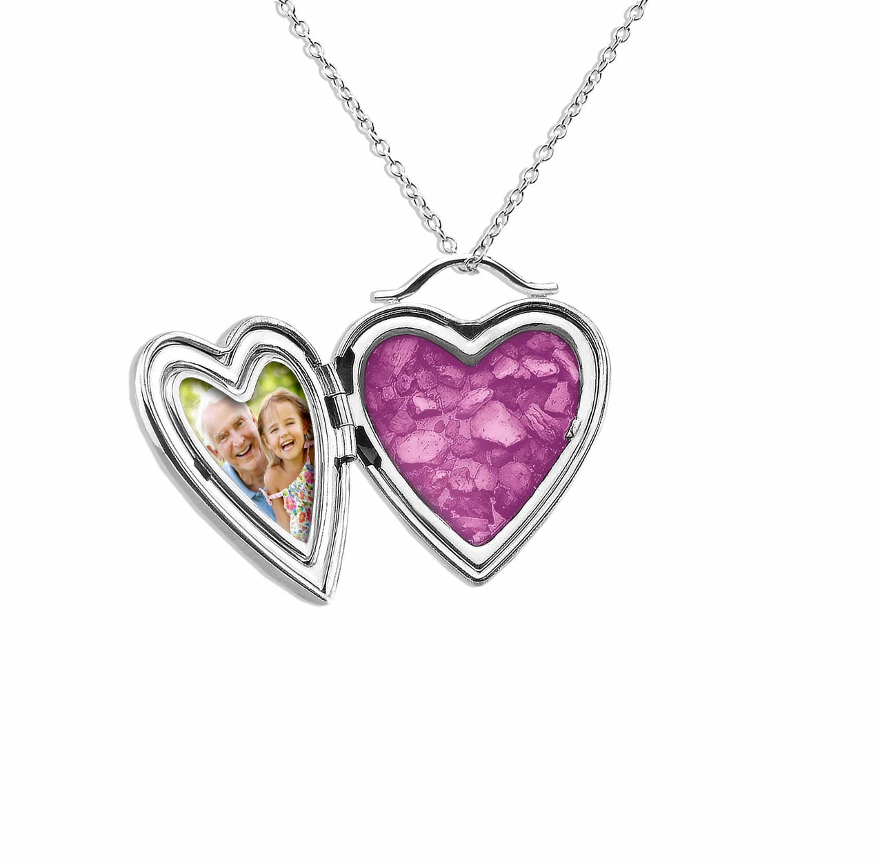 Load image into Gallery viewer, EverWith™ Shining Star Heart Shaped Sterling Silver Memorial Ashes Locket - EverWith Memorial Jewellery - Trade