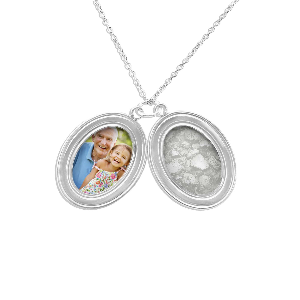 Load image into Gallery viewer, EverWith™ Shining Star Oval Shaped Sterling Silver Memorial Ashes Locket - EverWith Memorial Jewellery - Trade