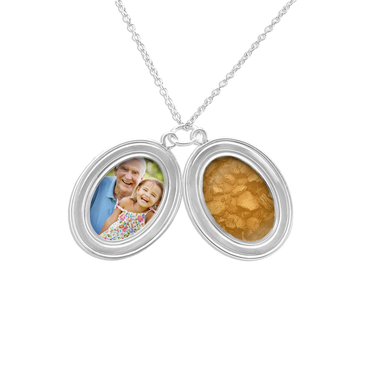 Load image into Gallery viewer, EverWith™ Shining Star Oval Shaped Sterling Silver Memorial Ashes Locket - EverWith Memorial Jewellery - Trade