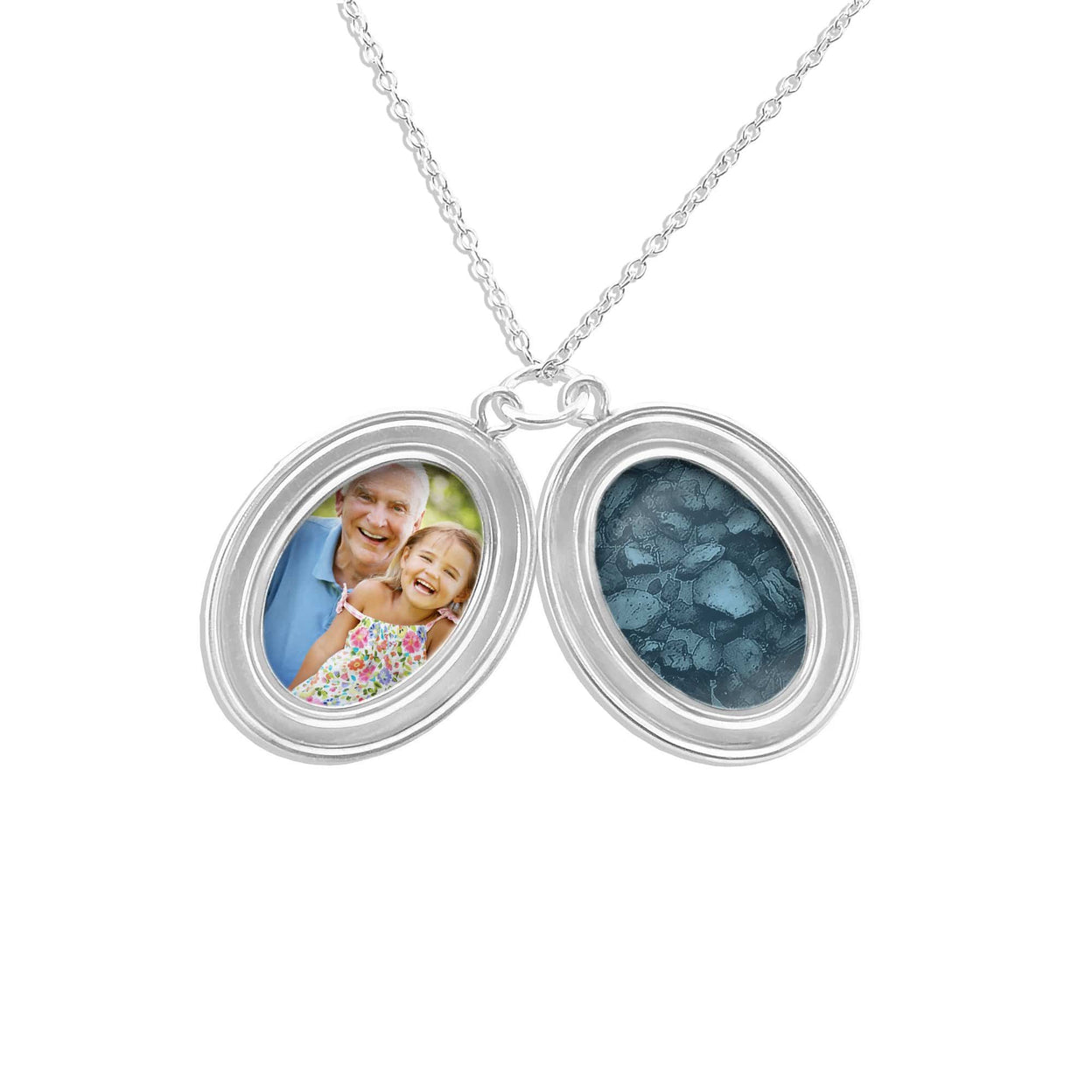 Load image into Gallery viewer, EverWith™ Shining Star Oval Shaped Sterling Silver Memorial Ashes Locket - EverWith Memorial Jewellery - Trade