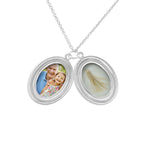 EverWith™ Shining Star Oval Shaped Sterling Silver Memorial Ashes Locket - EverWith Memorial Jewellery - Trade