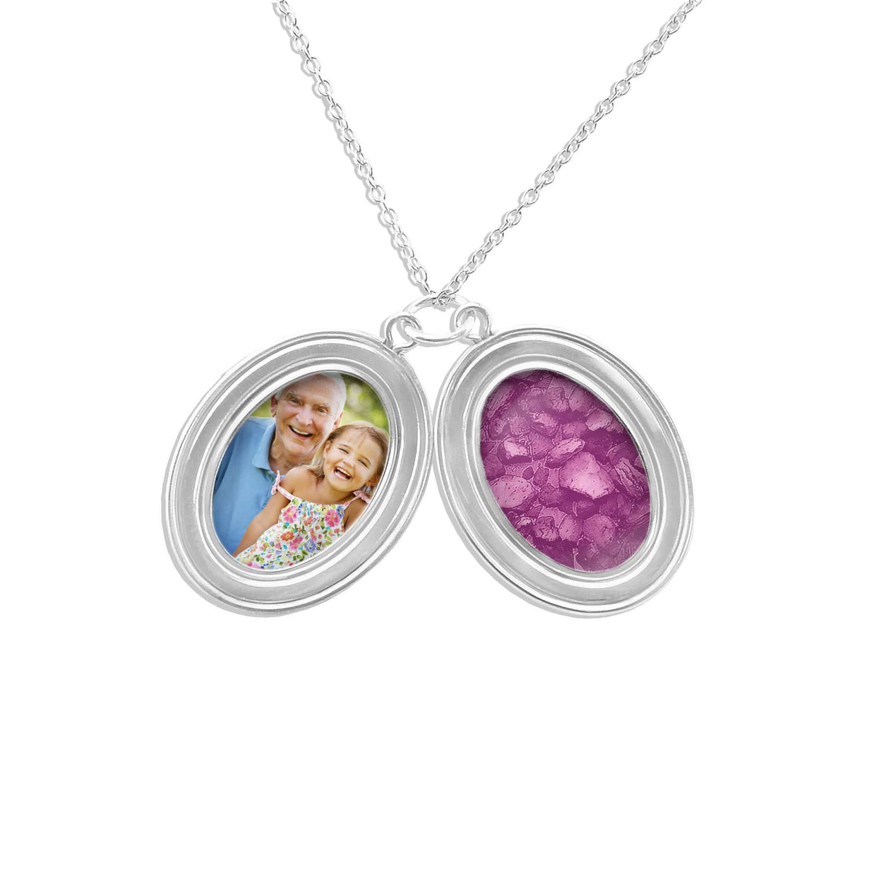 Load image into Gallery viewer, EverWith™ Shining Star Oval Shaped Sterling Silver Memorial Ashes Locket - EverWith Memorial Jewellery - Trade