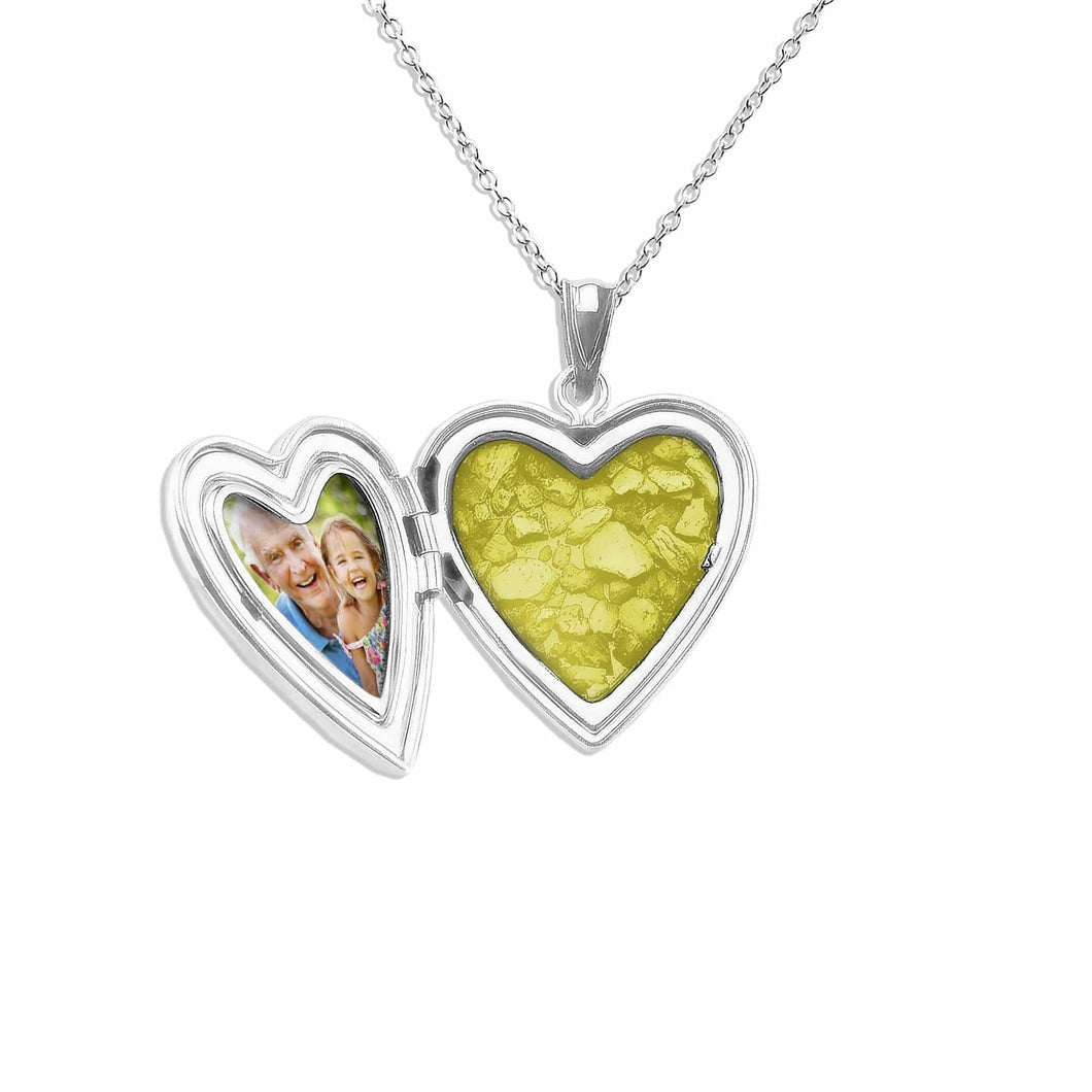 EverWith™ Small Heart Shaped Sterling Silver Memorial Ashes Locket - EverWith Memorial Jewellery - Trade