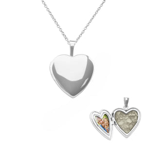 EverWith™ Small Heart Shaped Sterling Silver Memorial Ashes Locket - EverWith Memorial Jewellery - Trade