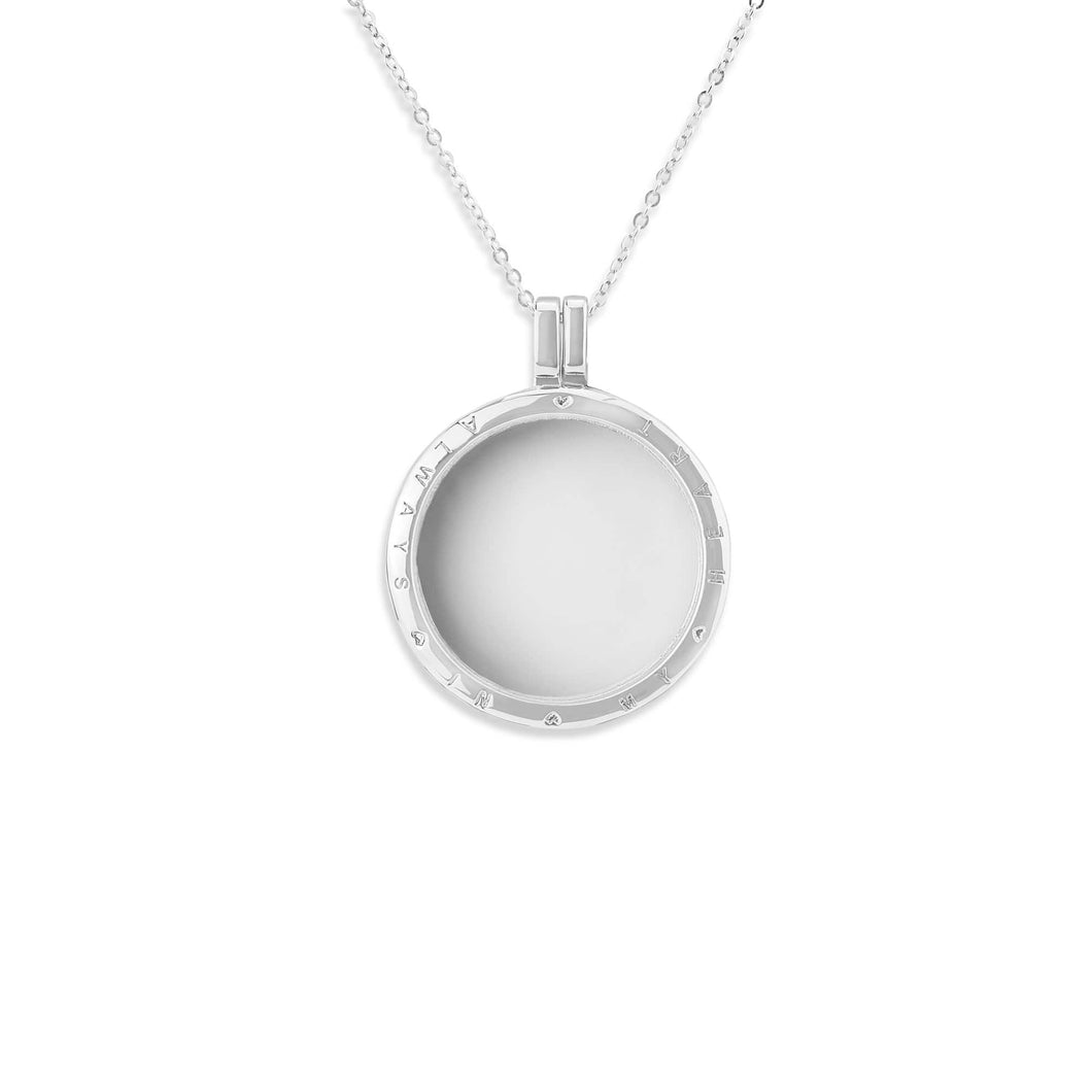 EverWith™ Small Round Glass Locket Sterling Silver Memorial Ashes Locket - EverWith Memorial Jewellery - Trade