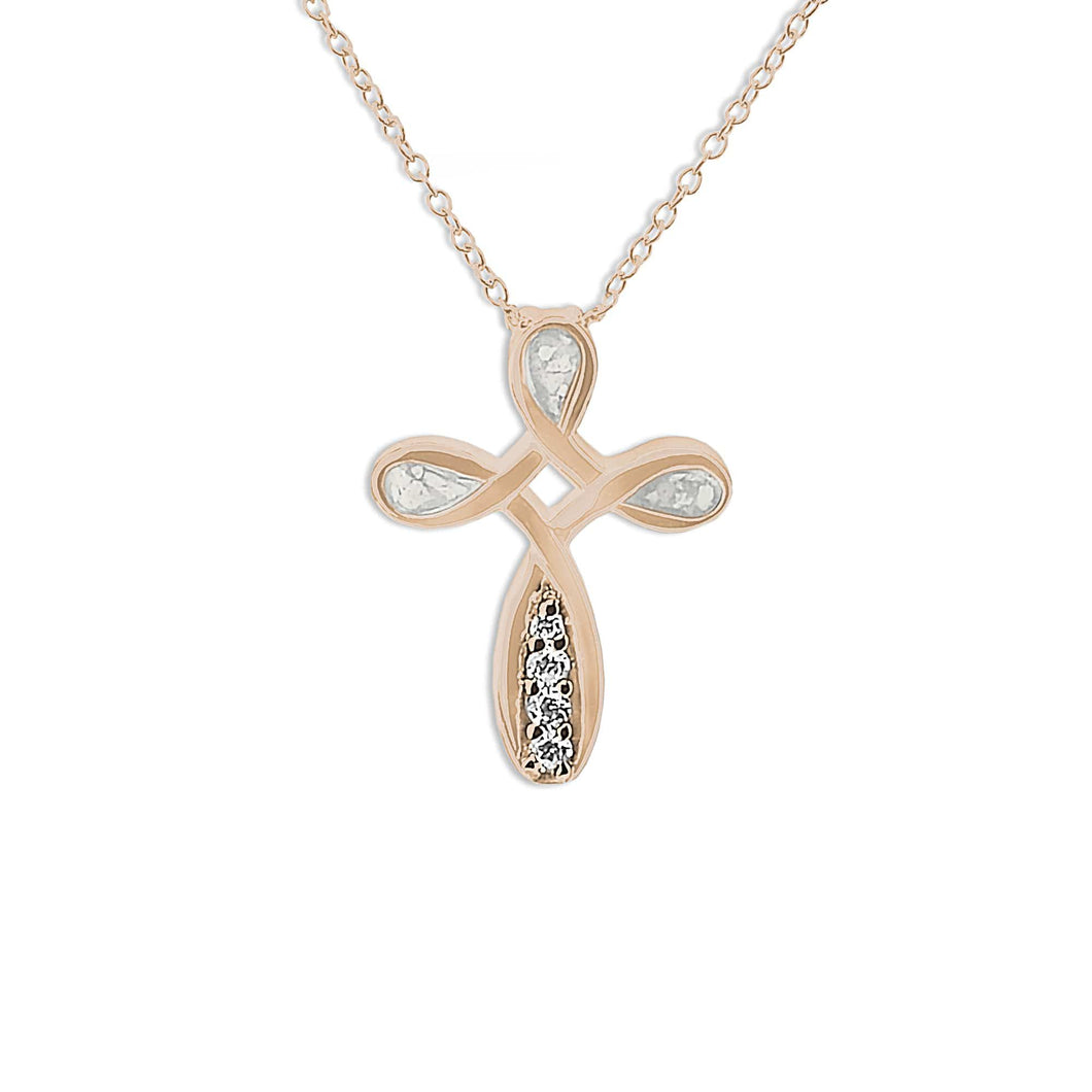 EverWith™ Unisex Celtic Cross Memorial Ashes Pendant with Swarovski Crystals - EverWith Memorial Jewellery - Trade