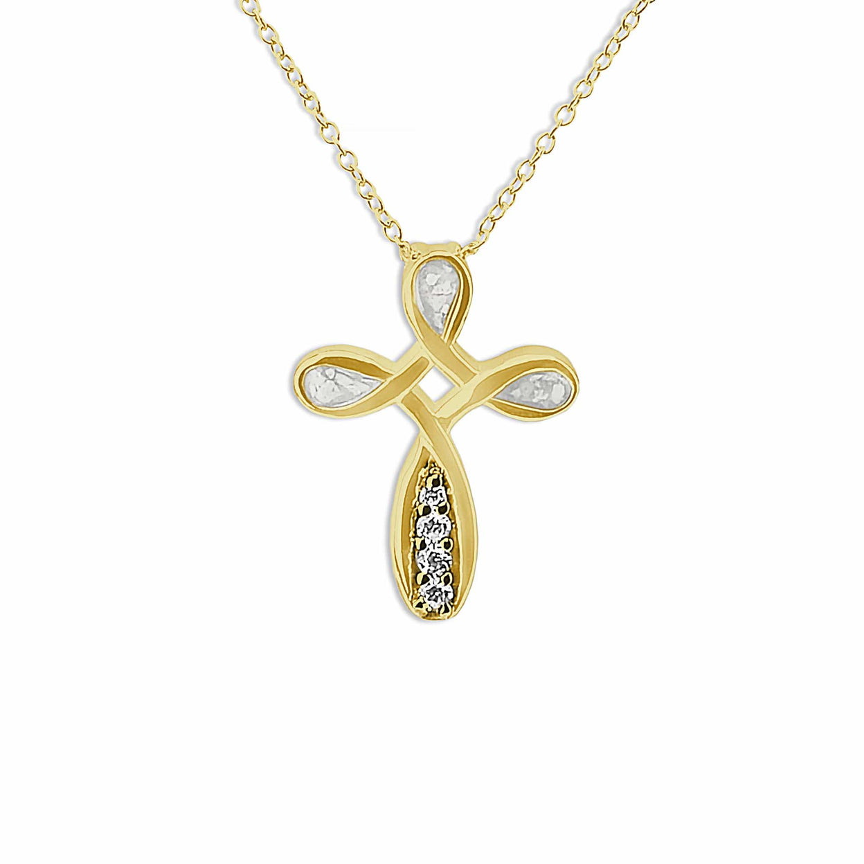 Load image into Gallery viewer, EverWith™ Unisex Celtic Cross Memorial Ashes Pendant with Swarovski Crystals - EverWith Memorial Jewellery - Trade