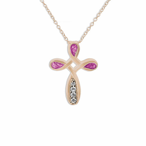 EverWith™ Unisex Celtic Cross Memorial Ashes Pendant with Swarovski Crystals - EverWith Memorial Jewellery - Trade