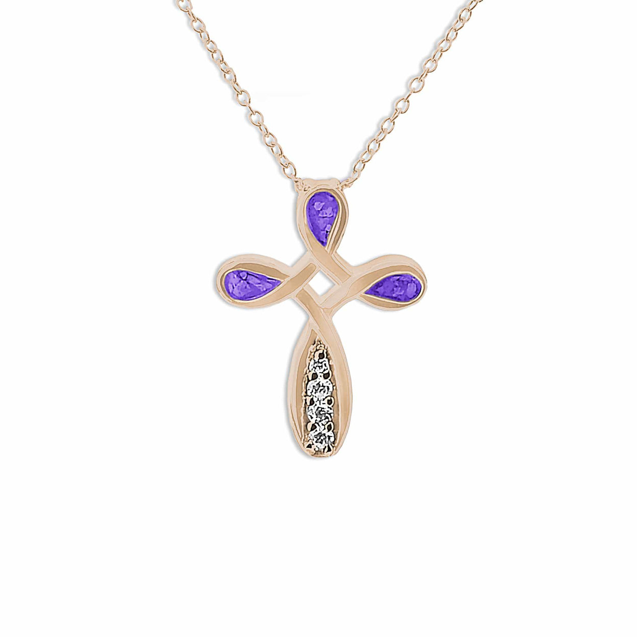 Load image into Gallery viewer, EverWith™ Unisex Celtic Cross Memorial Ashes Pendant with Swarovski Crystals - EverWith Memorial Jewellery - Trade