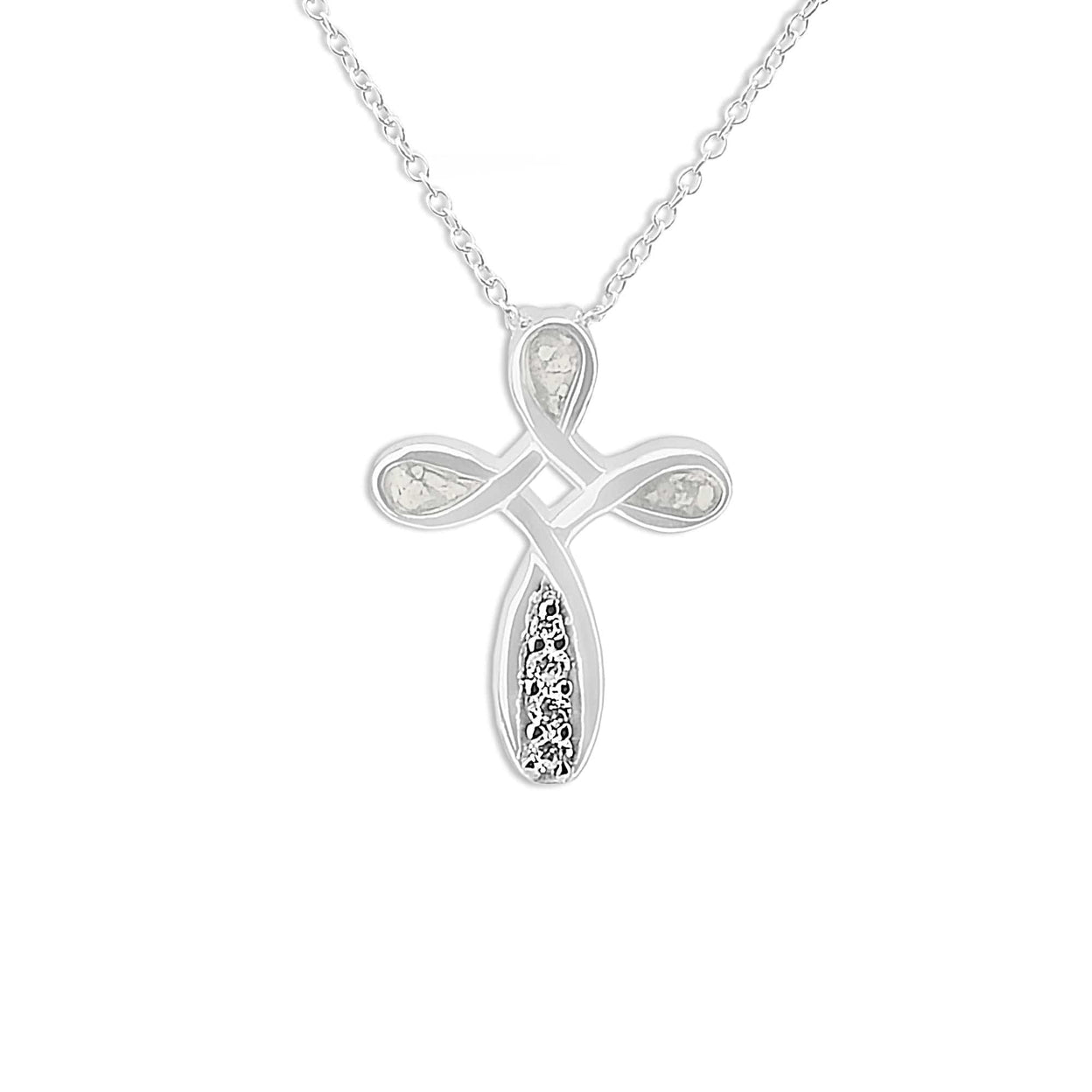 Load image into Gallery viewer, EverWith™ Unisex Celtic Cross Memorial Ashes Pendant with Swarovski Crystals - EverWith Memorial Jewellery - Trade