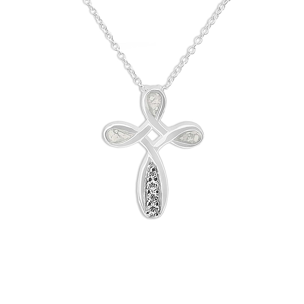 EverWith™ Unisex Celtic Cross Memorial Ashes Pendant with Swarovski Crystals - EverWith Memorial Jewellery - Trade