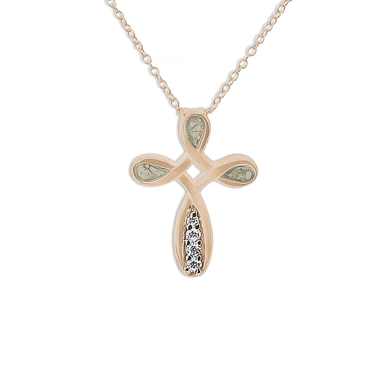 Load image into Gallery viewer, EverWith™ Unisex Celtic Cross Memorial Ashes Pendant with Swarovski Crystals - EverWith Memorial Jewellery - Trade