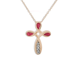EverWith™ Unisex Celtic Cross Memorial Ashes Pendant with Swarovski Crystals - EverWith Memorial Jewellery - Trade